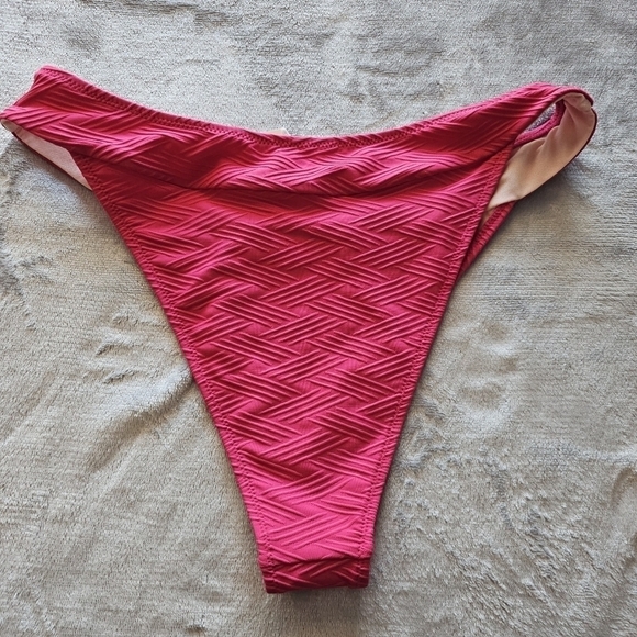 132.🆕️ Large Cupshe New Hot Pink High Cut Leg Bikini Bottom - Picture 7 of 10
